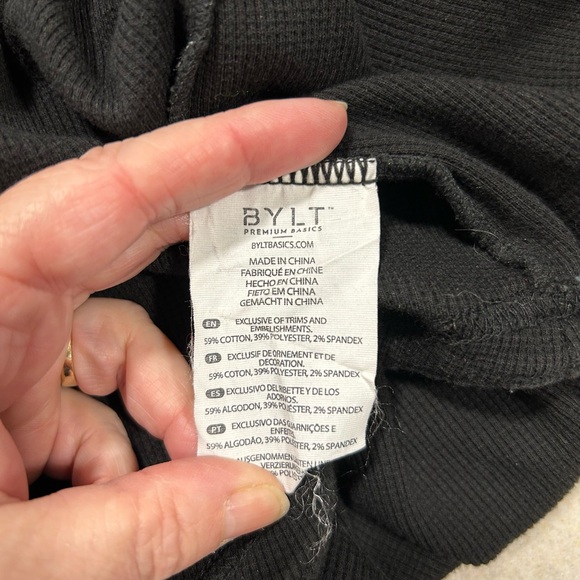 BYLT Thermal Waffle Knit Pullover Hoodie Sweatshirt Mens 3XL Black Stretch - Picture 4 of 4